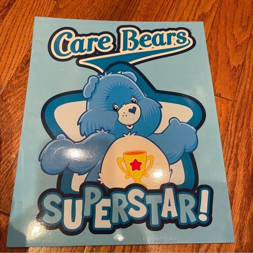 Star point 2004 Care Bears Superstar! Blue Pocket Folder